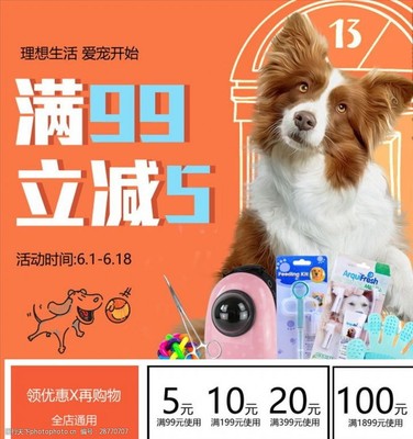 萌寵好物 限時(shí)特惠——寵物生活用品促銷主圖精選